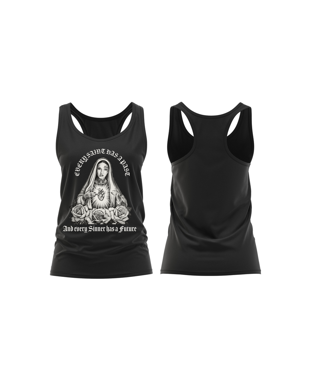 Sinners and Saints Tatted Virgin Mary Women's Tank Top