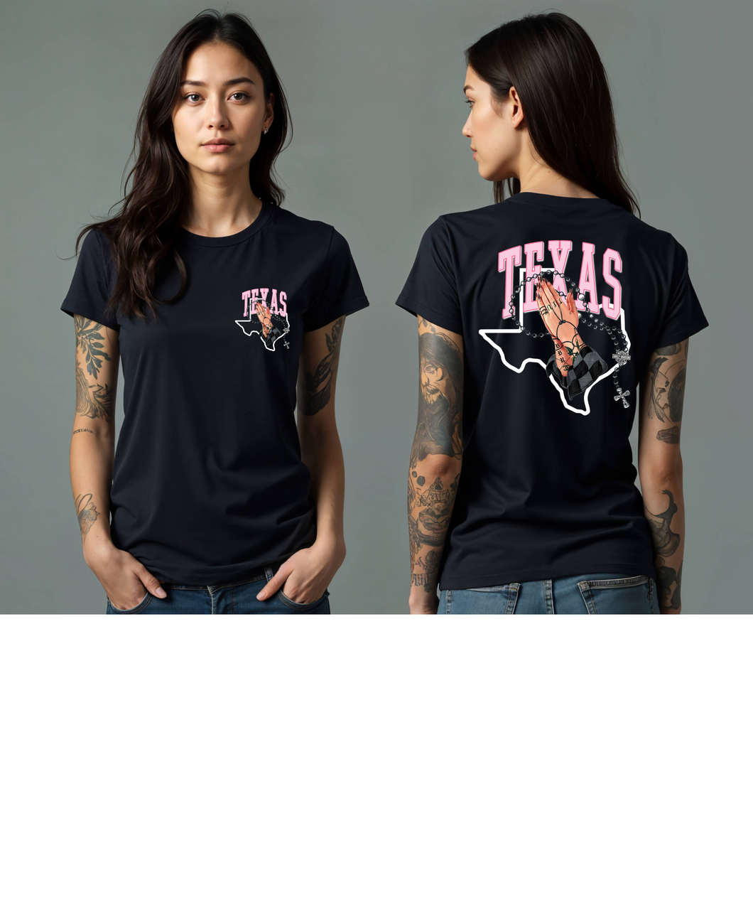 Texas- Praying hands Women's Tshirt