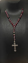 Load image into Gallery viewer, 20” Rosary- Burgandy and Black
