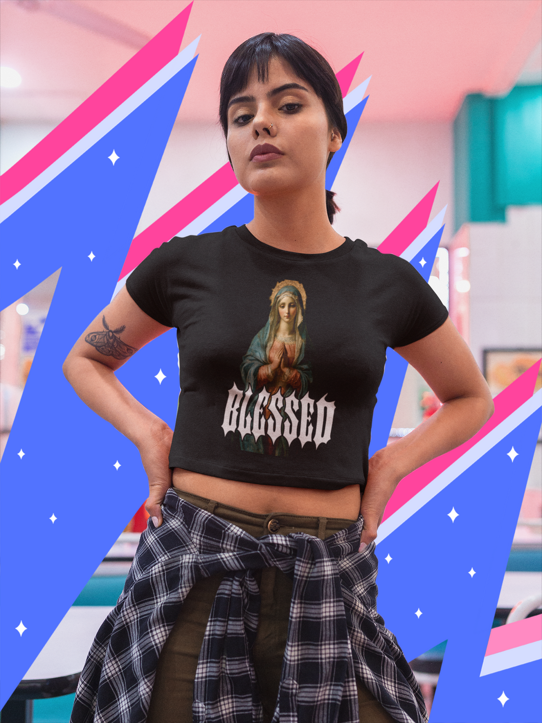 Blessed Virgin Mary Crop Top